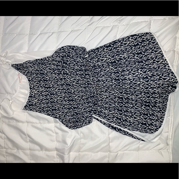 Black and white romper with sheer back - Picture 1 of 2